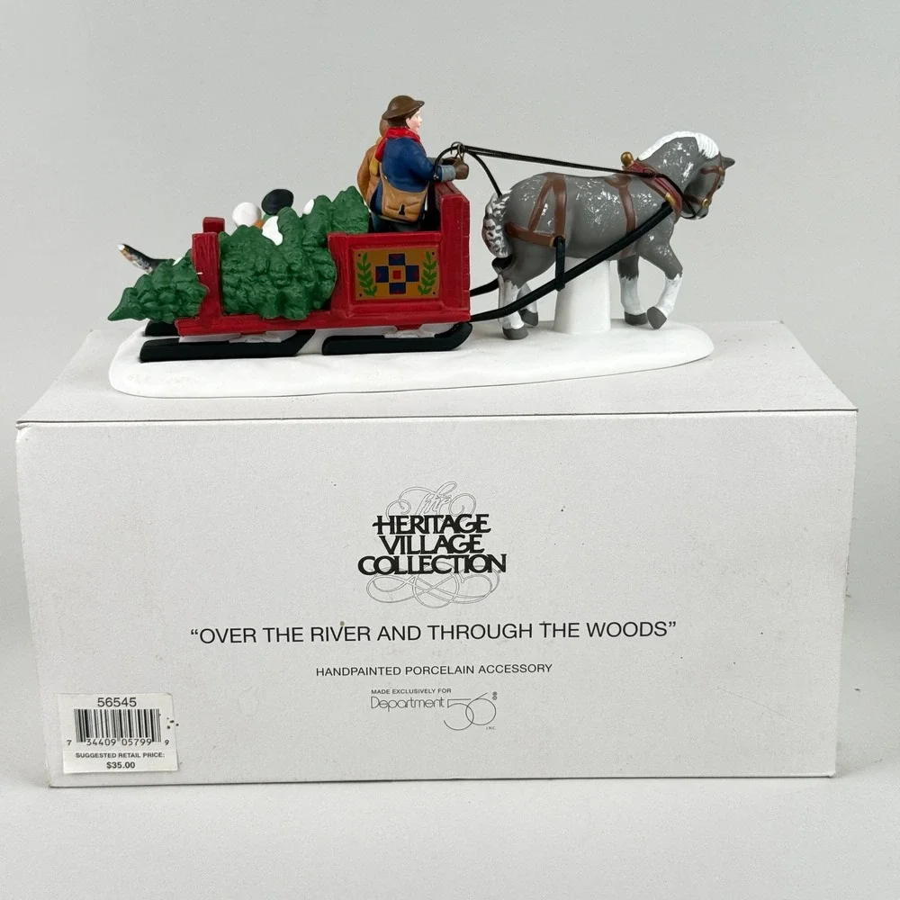 Dept 56 Over the River and Through the‎ Woods Heritage Village Sleigh 56545 NOS